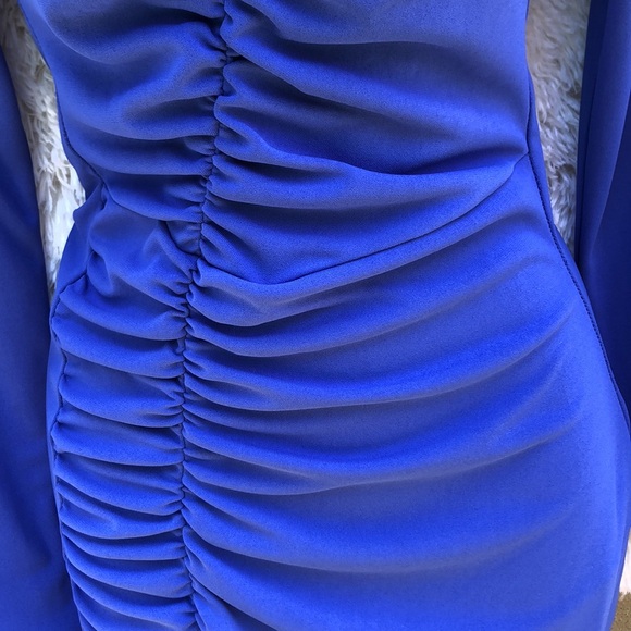 Zara Draped Blue Dress - Picture 11 of 12